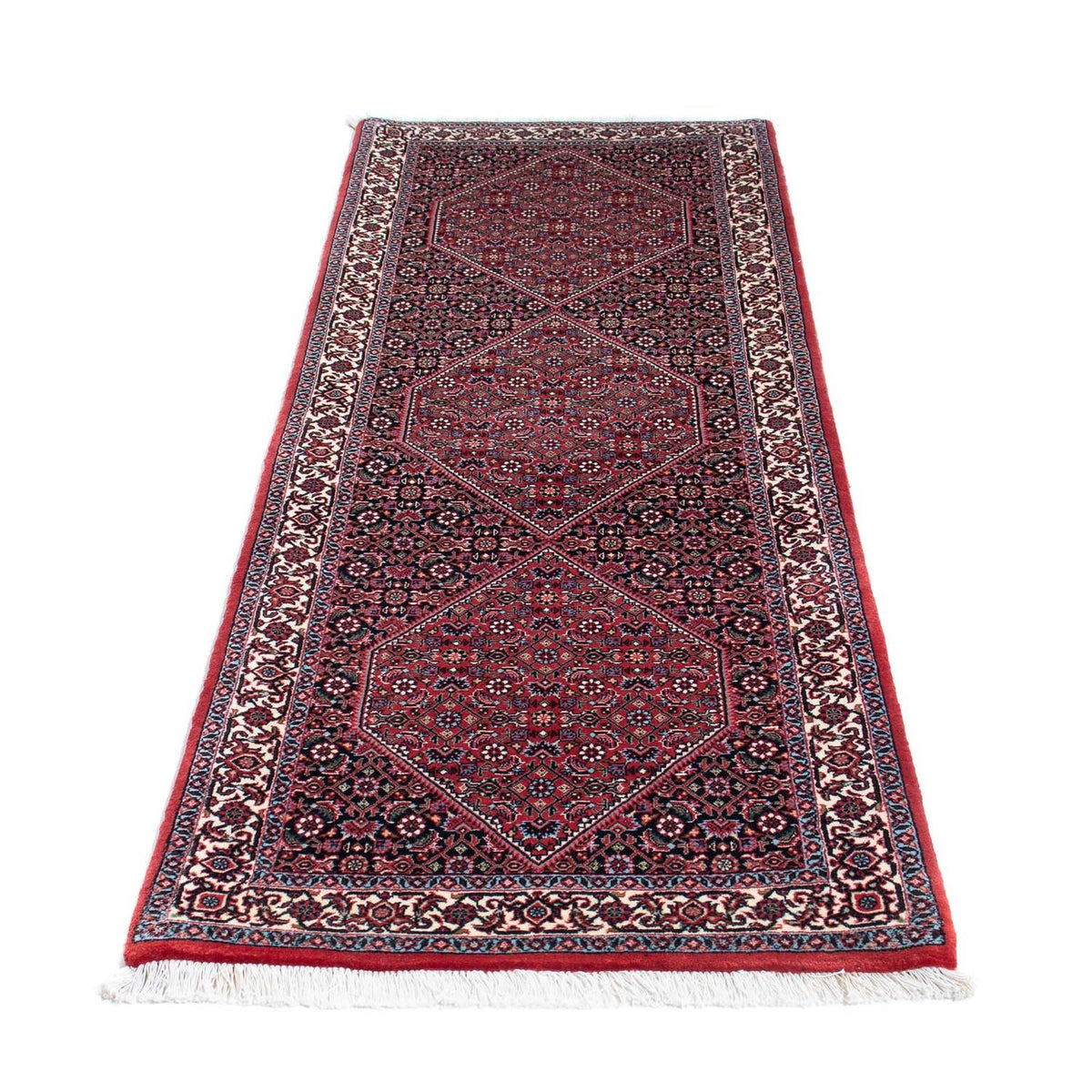 Tapis de couloir Tapis persan - Bidjar - 213 x 75 cm - bleu foncé