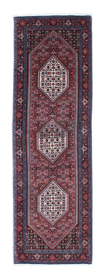 Tapis de couloir Tapis persan - Bidjar - 248 x 74 cm - bleu