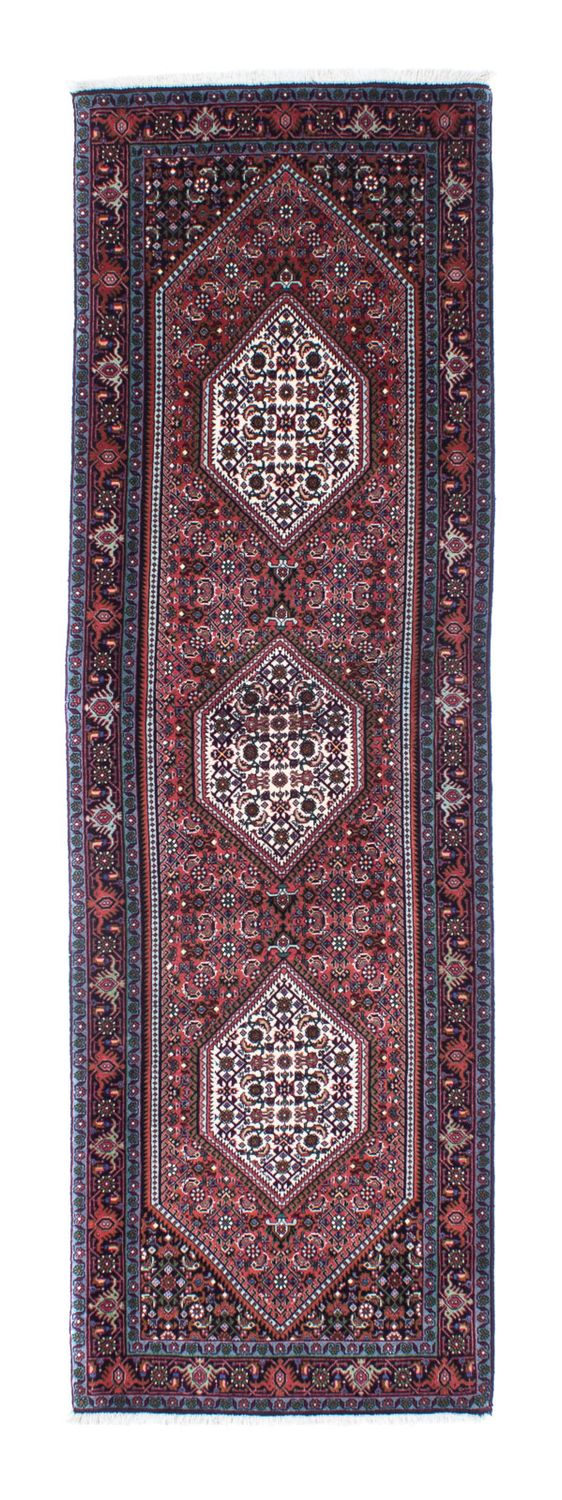 Tapis de couloir Tapis persan - Bidjar - 248 x 74 cm - bleu