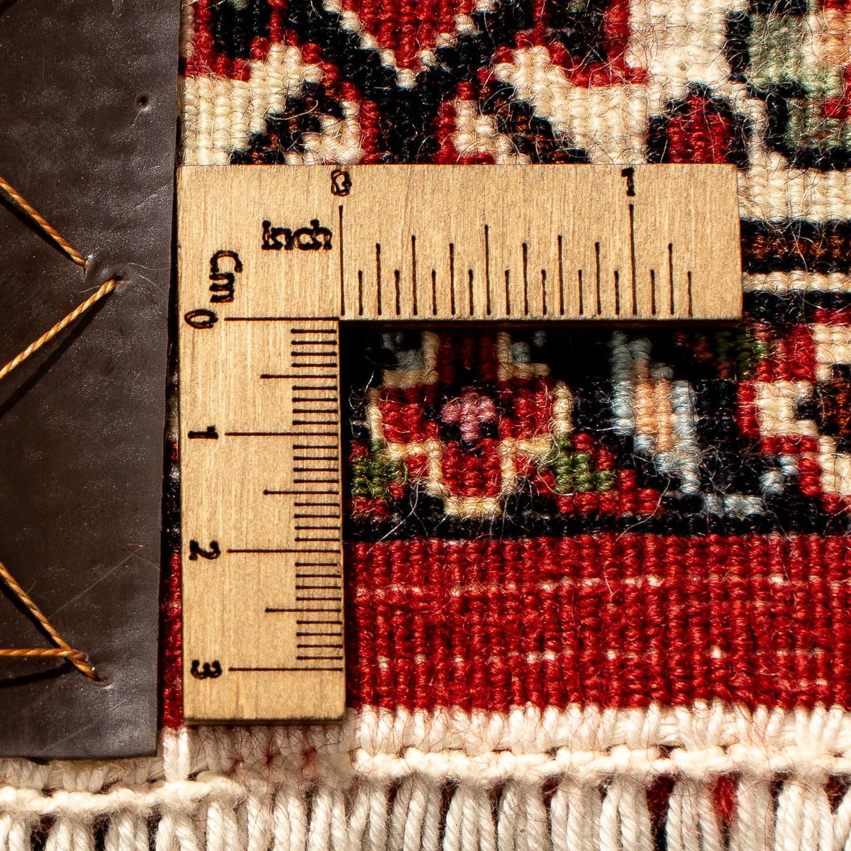 Tapis de couloir Tapis persan - Bidjar - 296 x 82 cm - rouge foncé