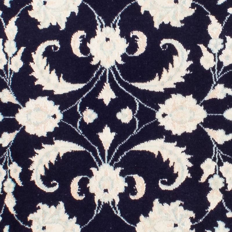 Tapis de couloir Tapis persan - Nain - 393 x 83 cm - bleu foncé