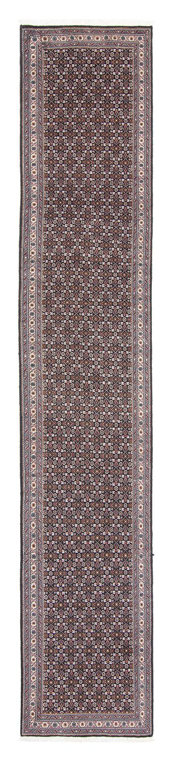 Tapis de couloir Tapis persan - Tabriz - 392 x 67 cm - gris
