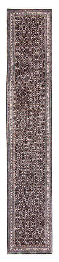 Tapis de couloir Tapis persan - Tabriz - 392 x 67 cm - gris