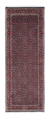 Tapis de couloir Tapis persan - Bidjar - 196 x 74 cm - bleu foncé