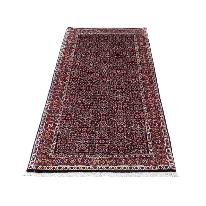 Tapis de couloir Tapis persan - Bidjar - 196 x 74 cm - bleu foncé