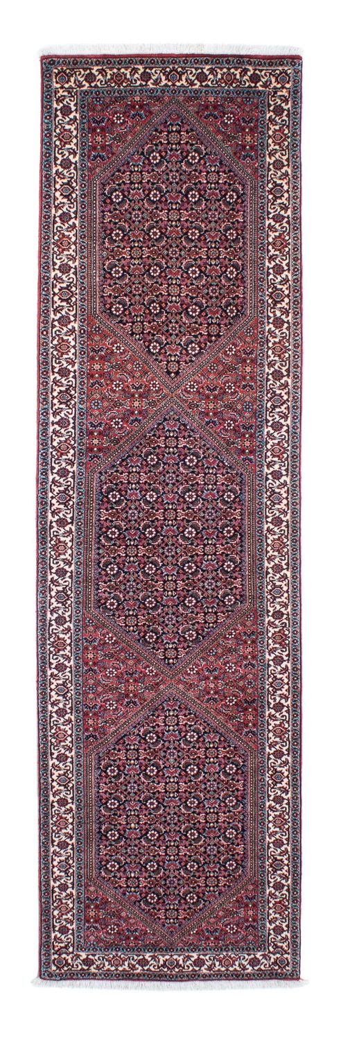 Tapis de couloir Tapis persan - Bidjar - 279 x 73 cm - rouge clair
