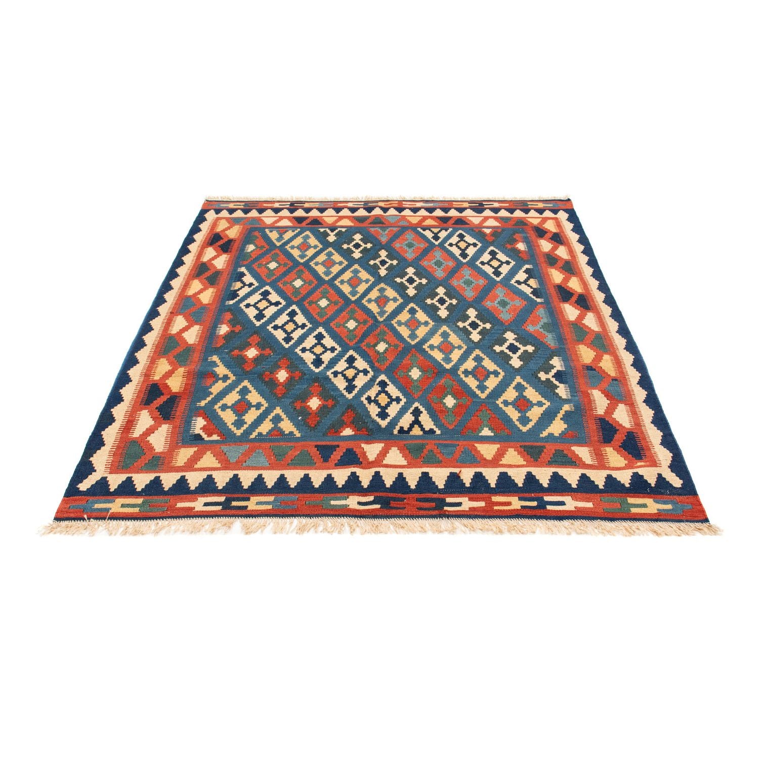 Tapis Kelim - Oriental - 174 x 148 cm - bleu