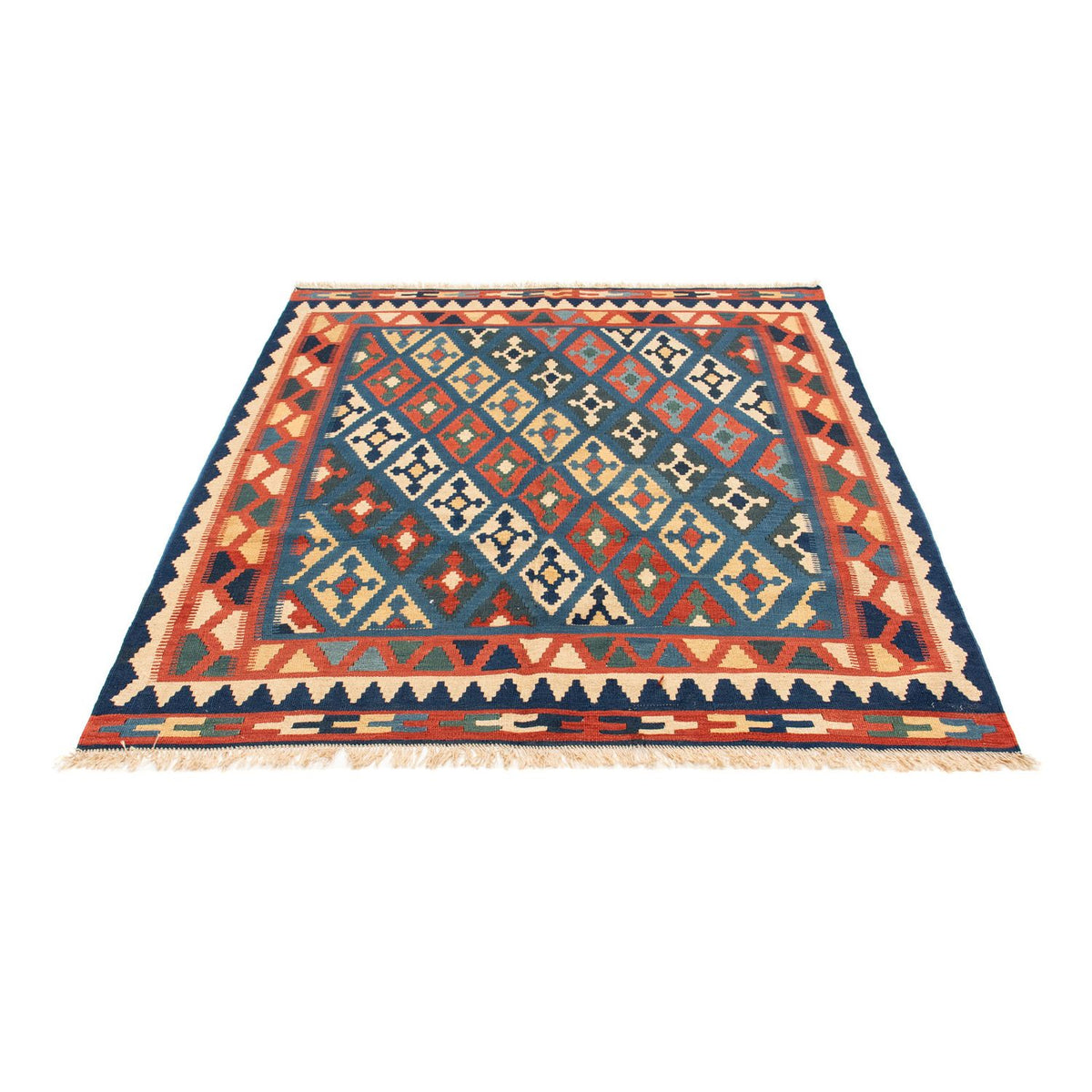 Tapis Kelim - Oriental - 174 x 148 cm - bleu