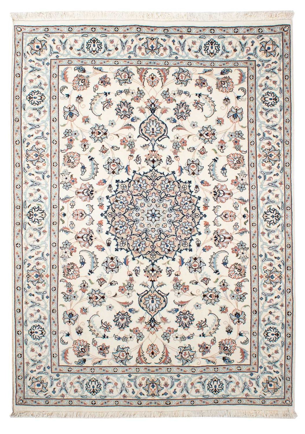 Tapis persan - Nain - Royal - 197 x 137 cm - beige