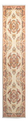 Tapis de couloir Tapis persan - Tabriz - Royal - 306 x 74 cm - beige