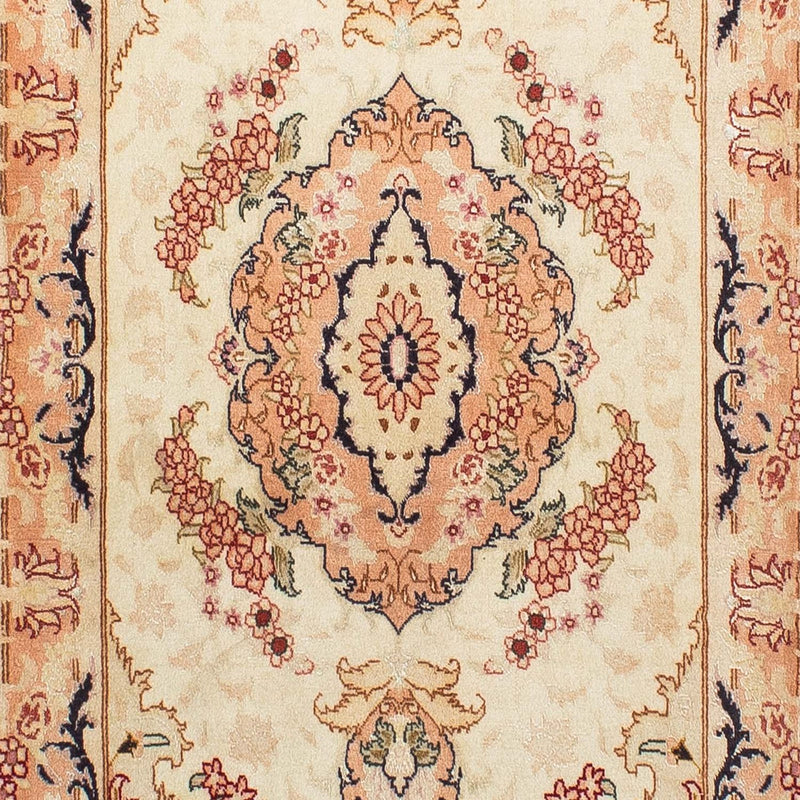 Tapis de couloir Tapis persan - Tabriz - Royal - 306 x 74 cm - beige