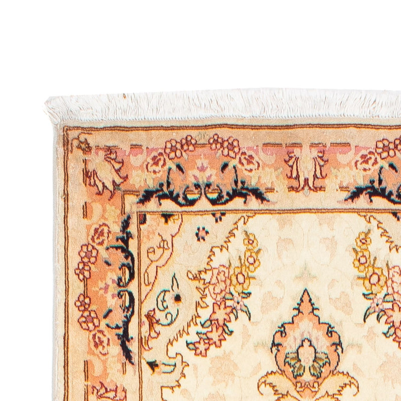 Tapis de couloir Tapis persan - Tabriz - Royal - 306 x 74 cm - beige