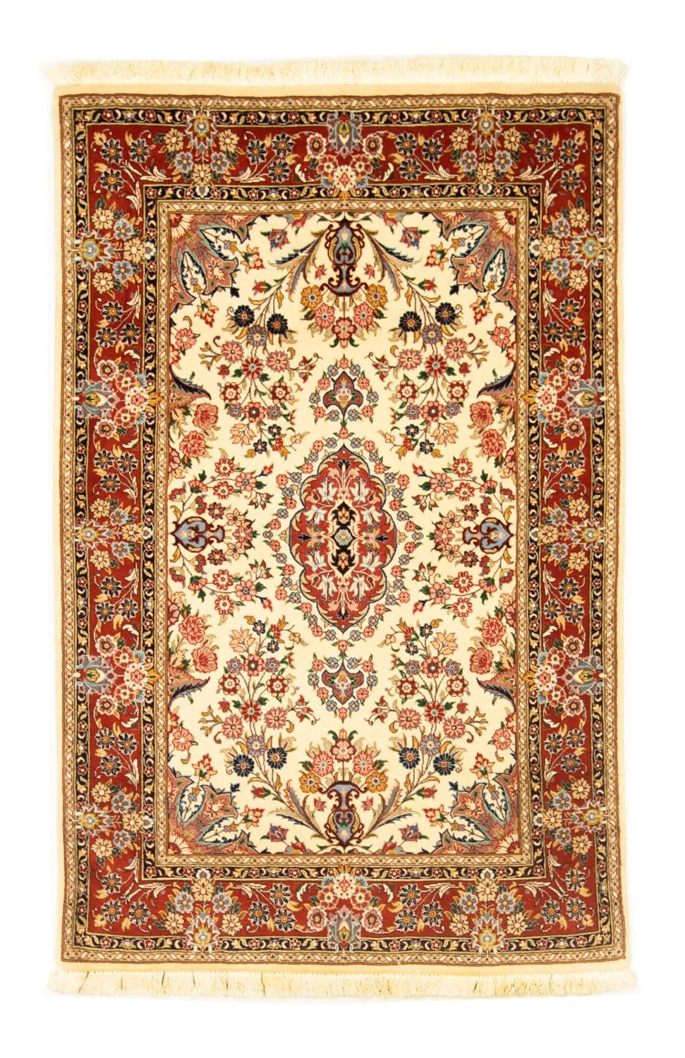 Tapis persan - Ghom - 164 x 105 cm - beige