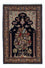 Tapis persan - Ghom - 210 x 139 cm - bleu foncé