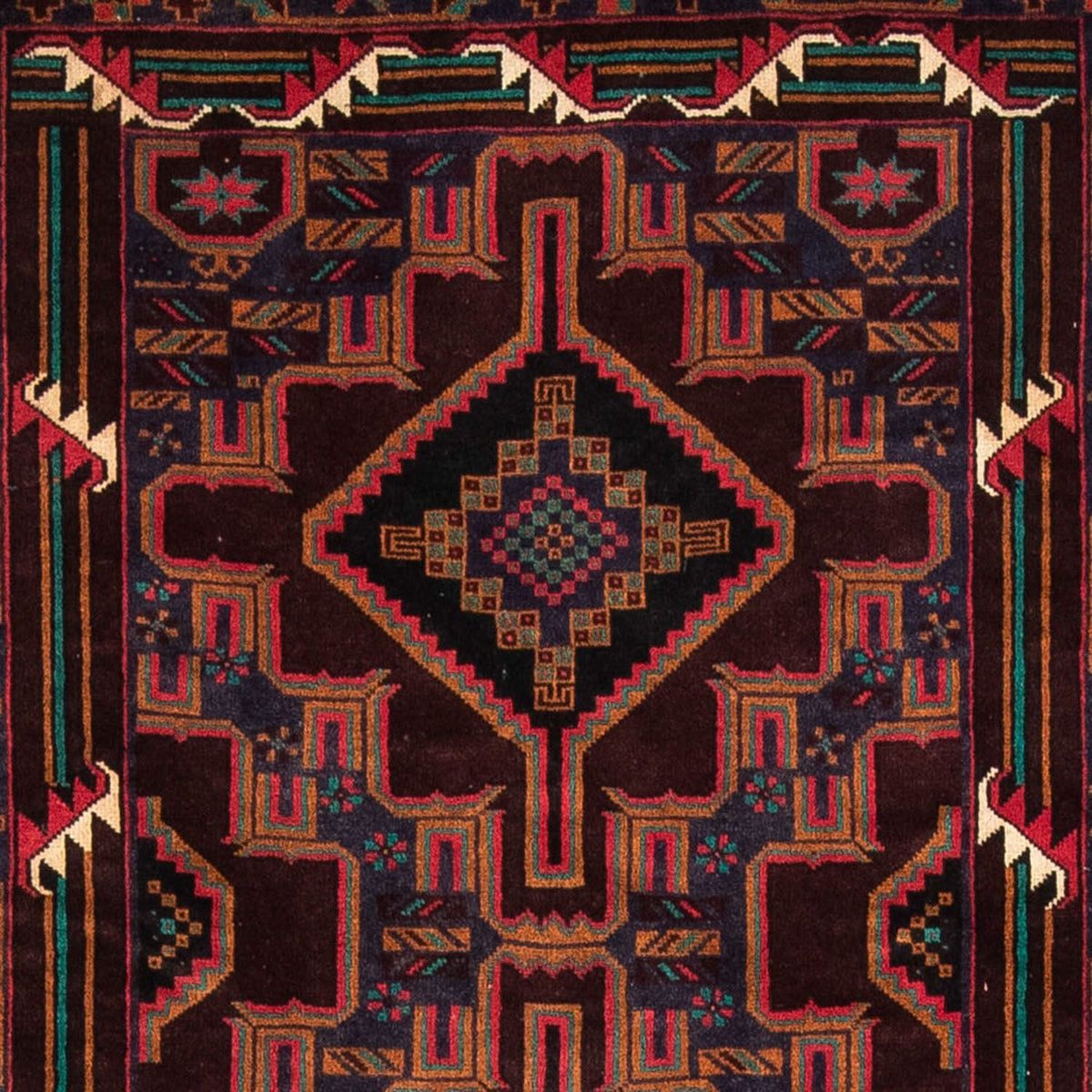 Tapis de couloir Tapis Belutsch - 206 x 108 cm - marron