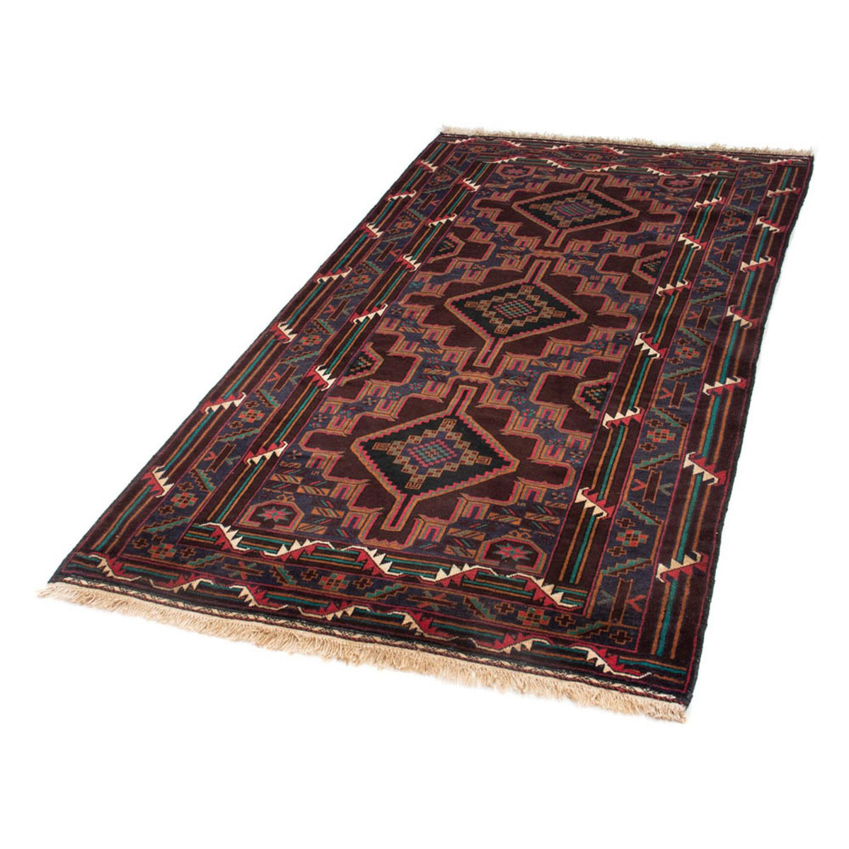 Tapis de couloir Tapis Belutsch - 206 x 108 cm - marron