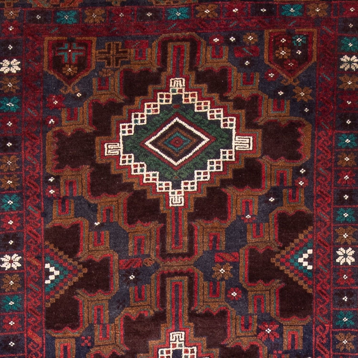 Tapis de couloir Tapis Belutsch - 194 x 105 cm - rouille