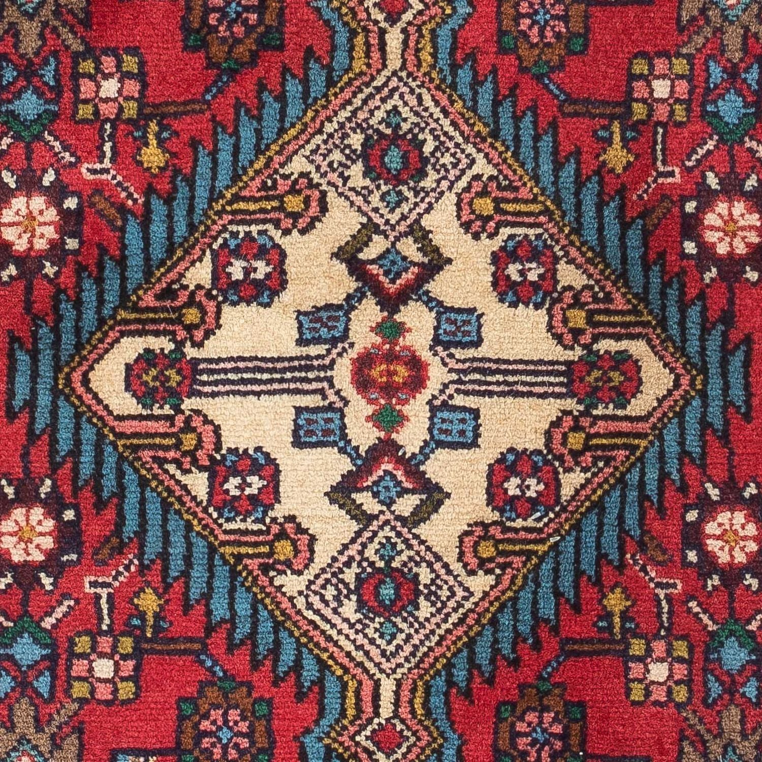 Tapis persan - Nomadic - 126 x 87 cm - rouge