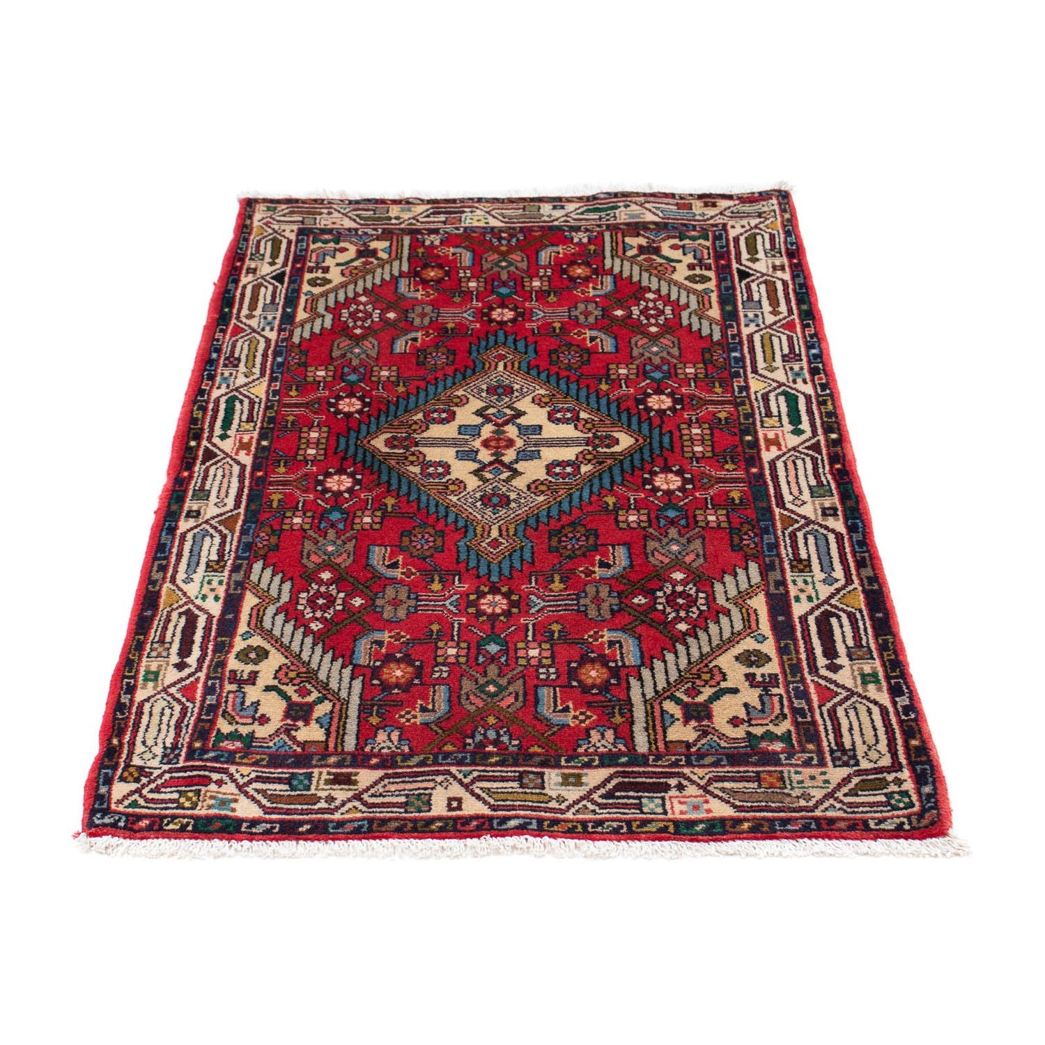 Tapis persan - Nomadic - 126 x 87 cm - rouge