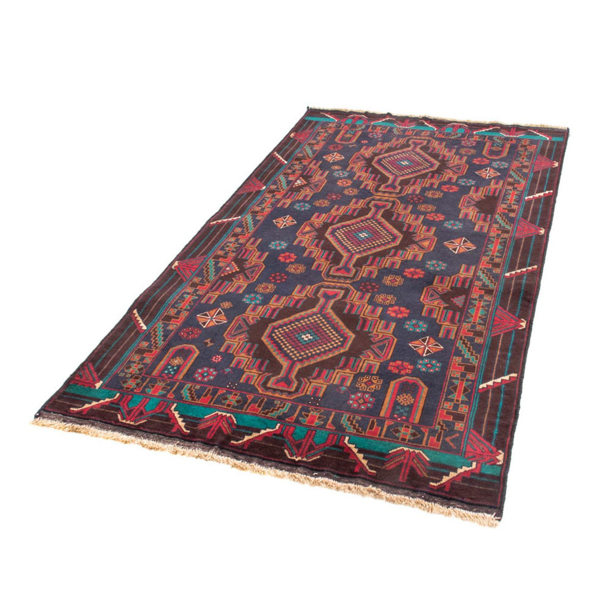 Tapis de couloir Tapis Belutsch - 194 x 108 cm - rouge foncé