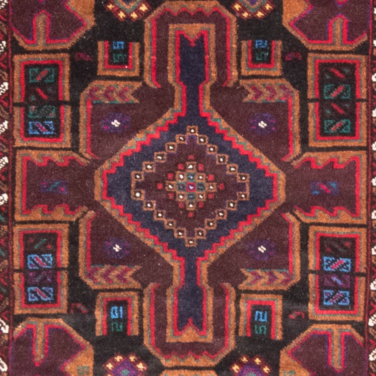Tapis de couloir Tapis Belutsch - 190 x 106 cm - rouge foncé