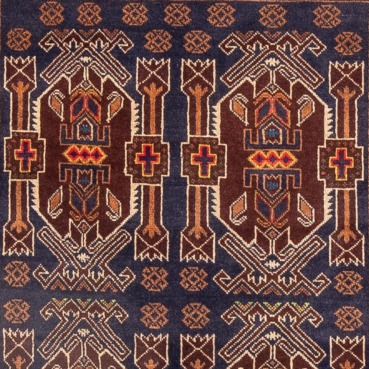 Tapis de couloir Tapis Belutsch - 184 x 107 cm - bleu foncé