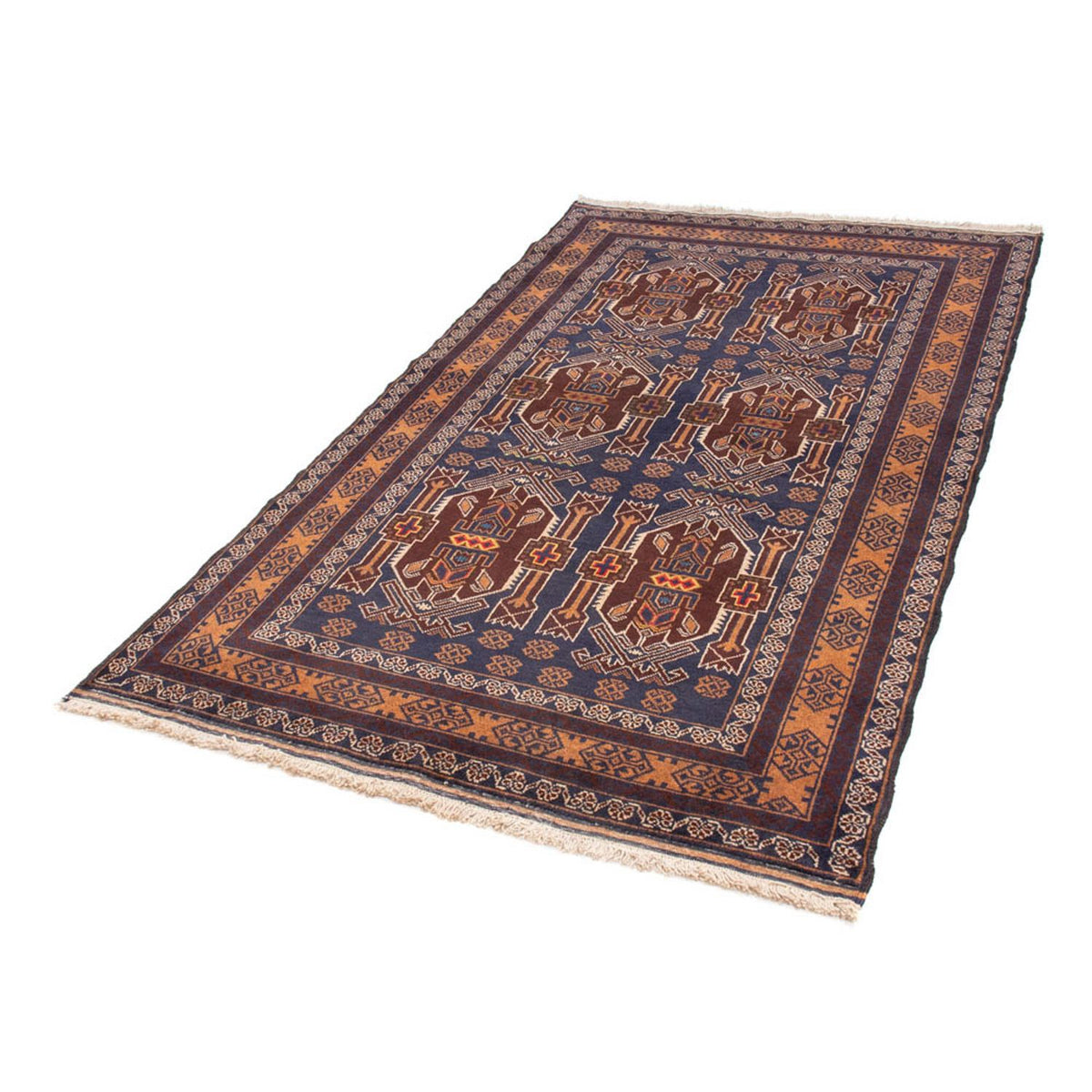 Tapis de couloir Tapis Belutsch - 184 x 107 cm - bleu foncé