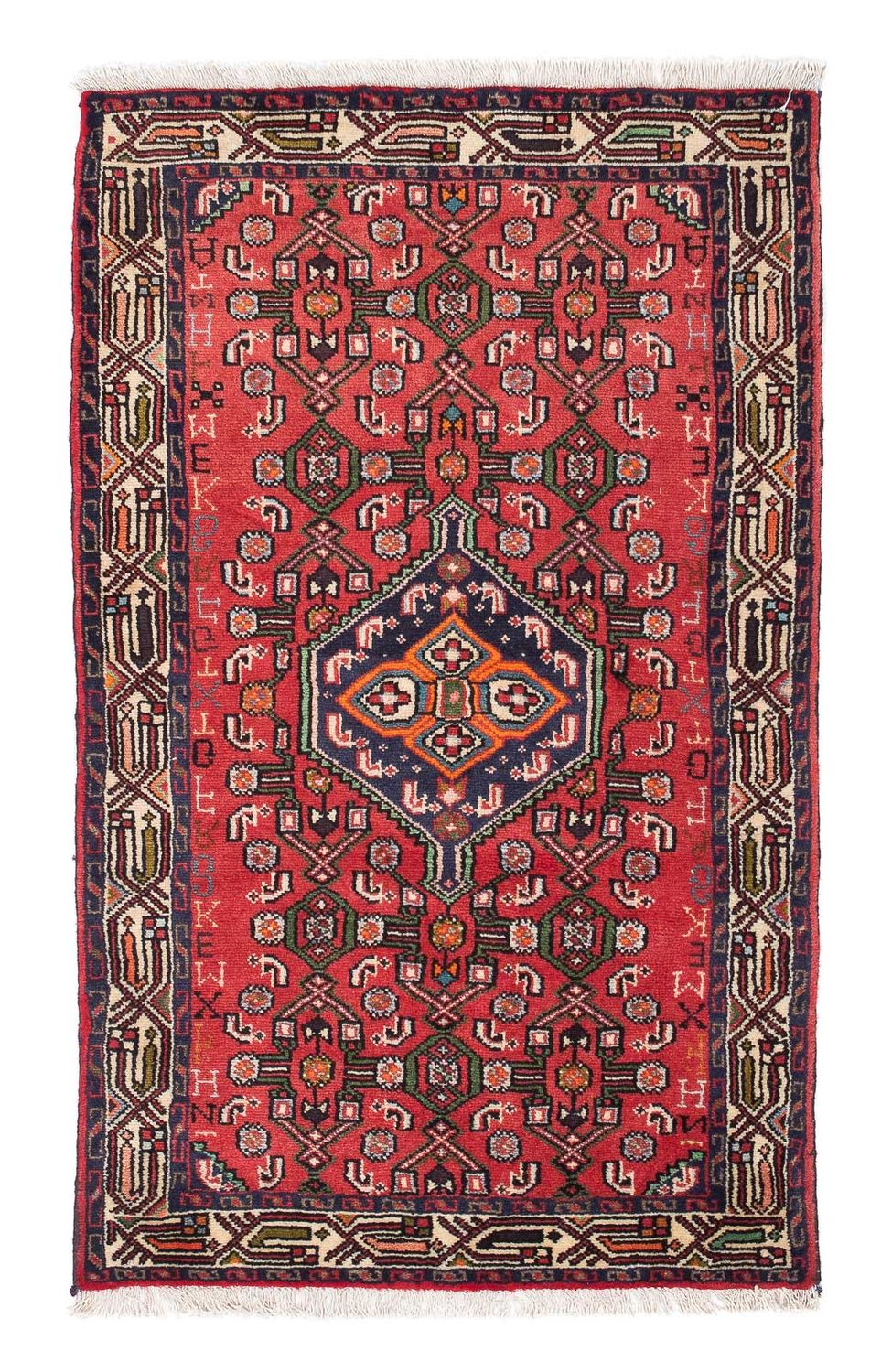 Tapis persan - Nomadic - 132 x 77 cm - rouge