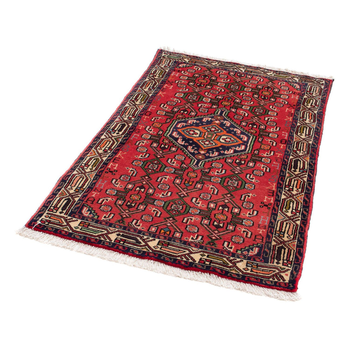 Tapis persan - Nomadic - 132 x 77 cm - rouge