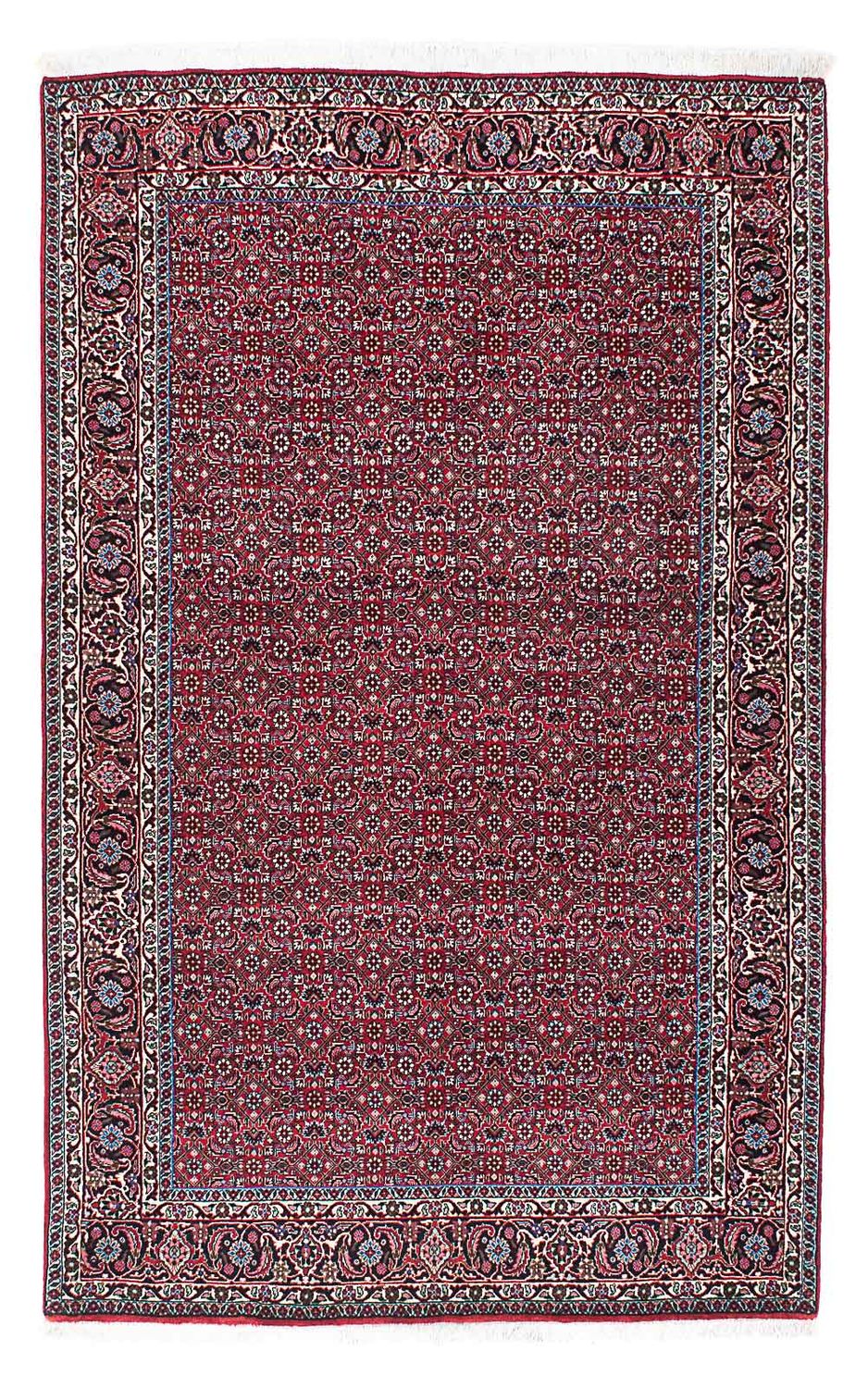 Tapis persan - Bidjar - 209 x 134 cm - rouge clair