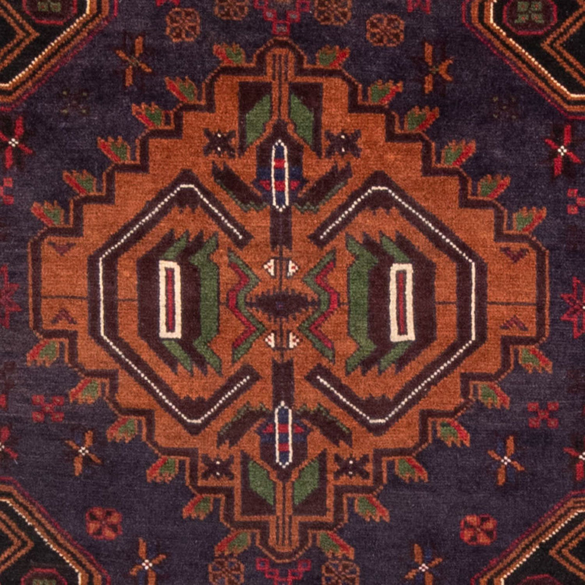 Tapis Belutsch - 196 x 111 cm - bleu foncé