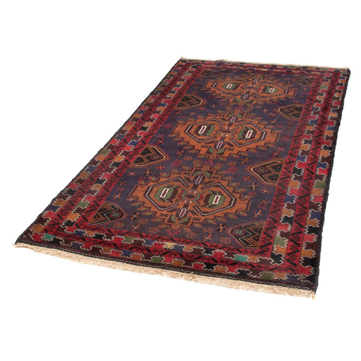 Tapis Belutsch - 196 x 111 cm - bleu foncé
