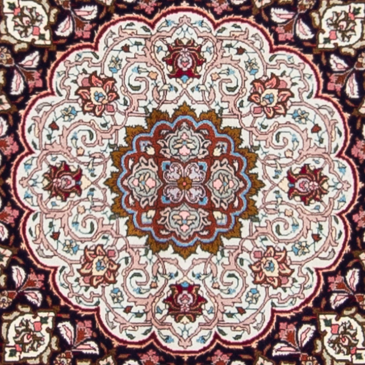 Tapis persan - Tabriz - Royal carré  - 300 x 297 cm - rouge foncé