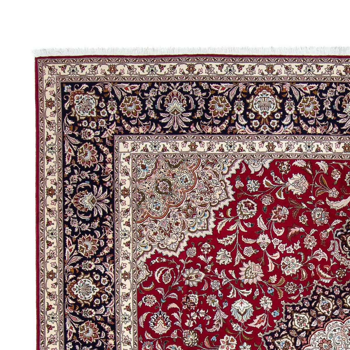 Tapis persan - Tabriz - Royal carré  - 300 x 297 cm - rouge foncé