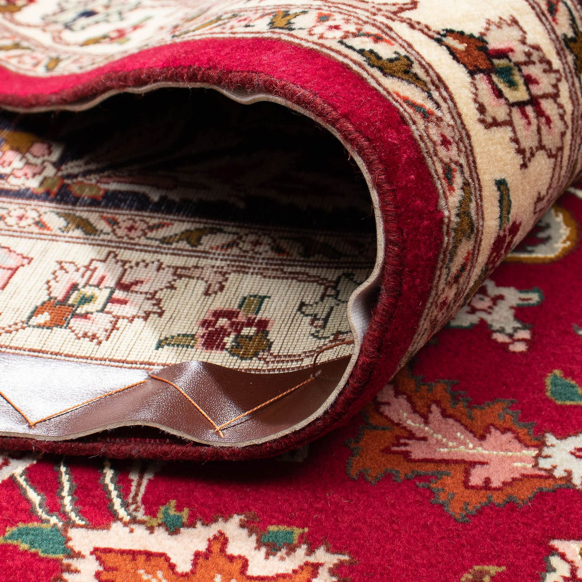 Tapis persan - Tabriz - Royal carré  - 300 x 297 cm - rouge foncé