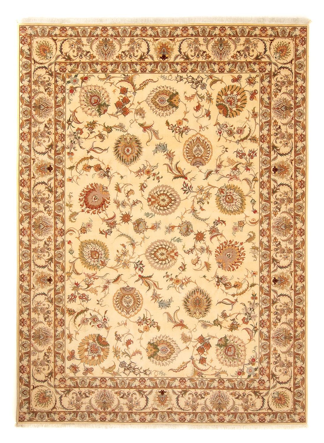 Tapis persan - Tabriz - Royal - 346 x 256 cm - marron clair