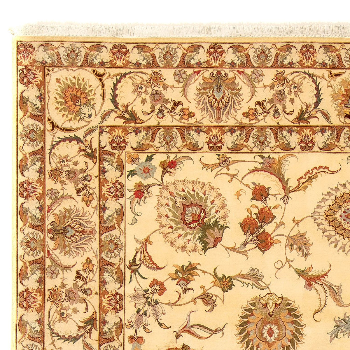 Tapis persan - Tabriz - Royal - 346 x 256 cm - marron clair