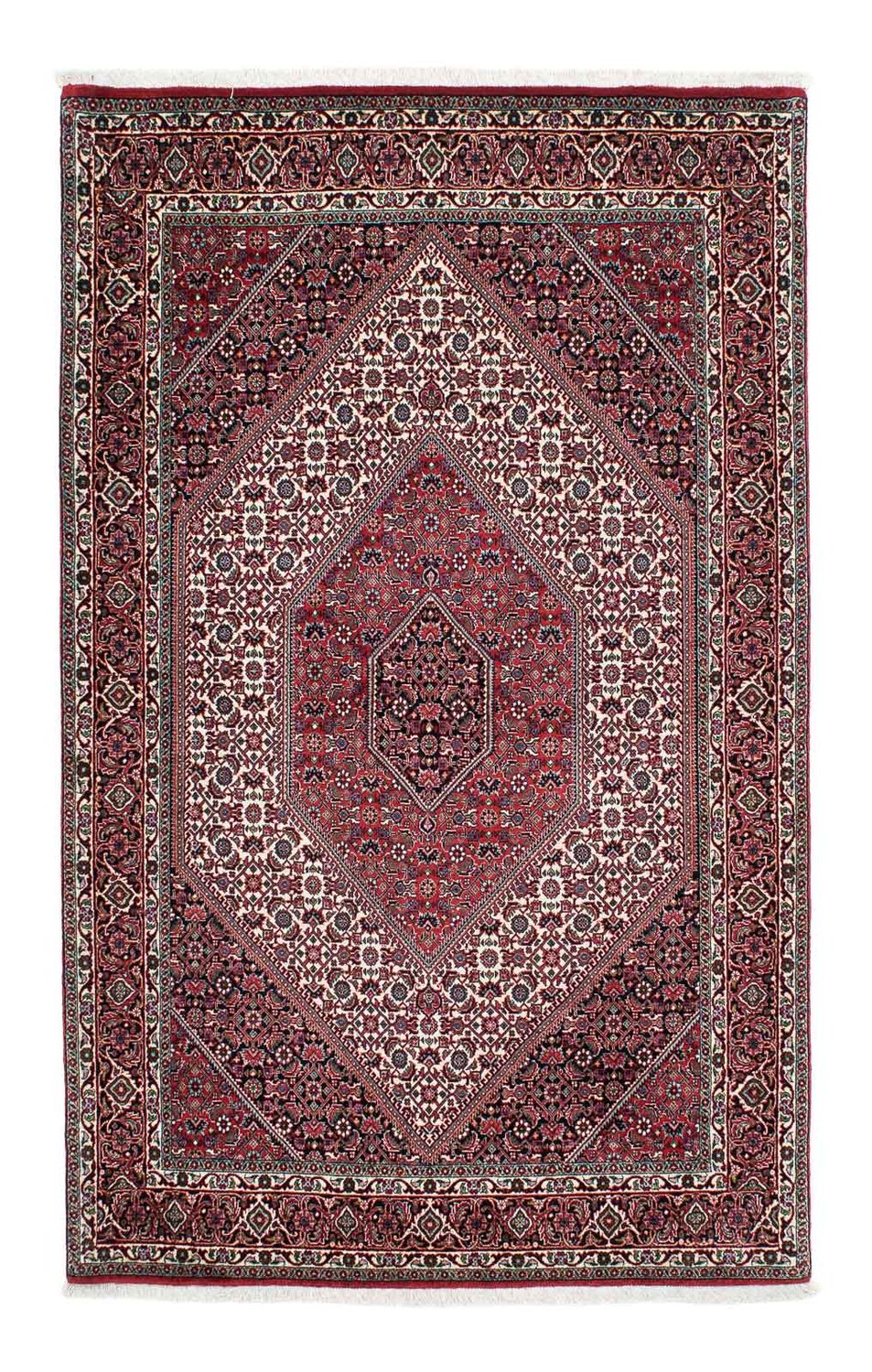 Tapis persan - Bidjar - 205 x 131 cm - rouge clair