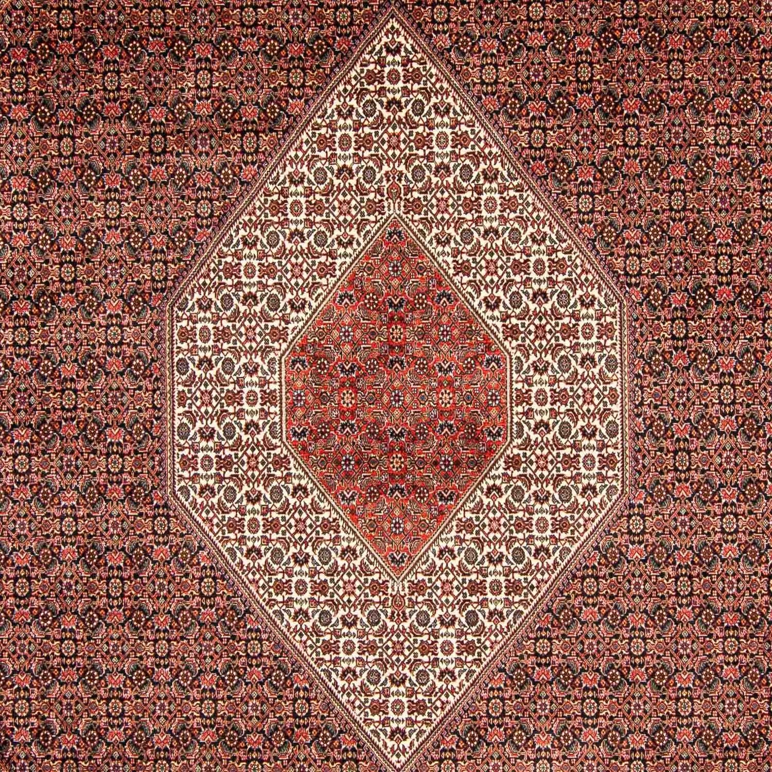 Tapis persan - Bidjar - 394 x 302 cm - rouge clair