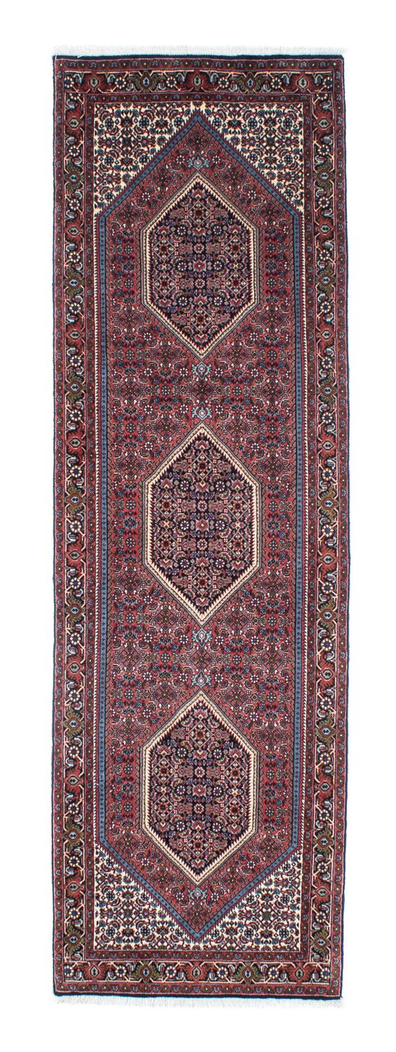 Tapis de couloir Tapis persan - Bidjar - 245 x 74 cm - rouge clair