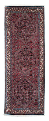 Tapis de couloir Tapis persan - Bidjar - 212 x 74 cm - rouge foncé