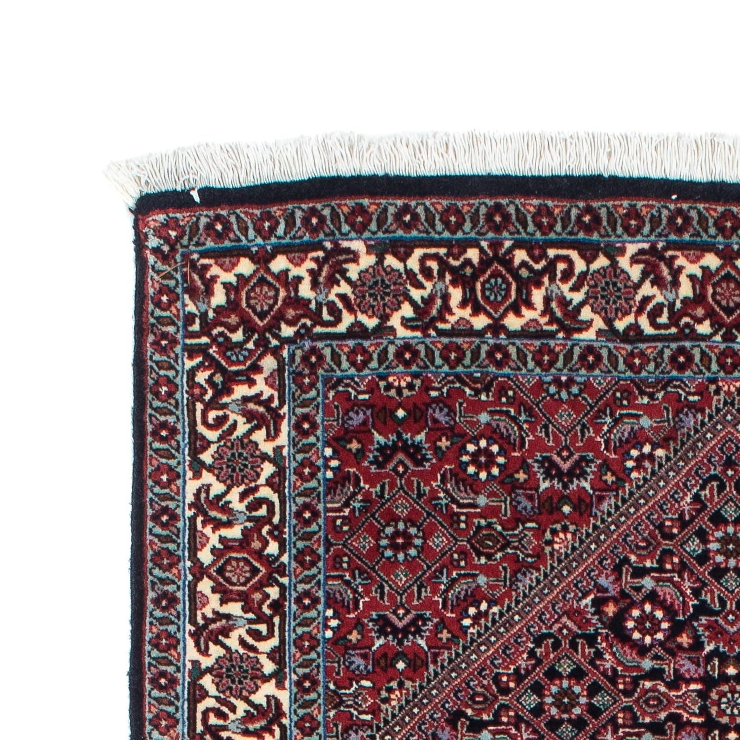 Tapis de couloir Tapis persan - Bidjar - 212 x 74 cm - rouge foncé