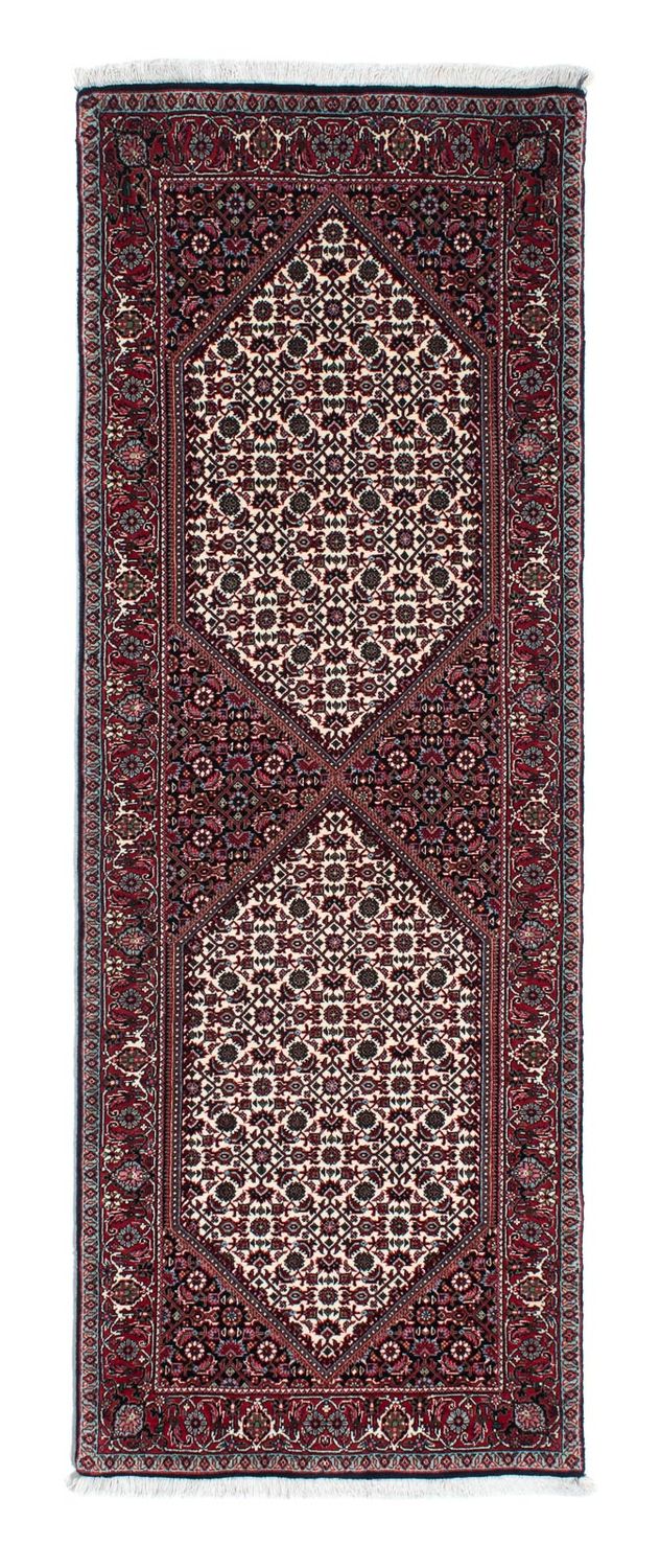 Tapis de couloir Tapis persan - Bidjar - 218 x 77 cm - bleu foncé