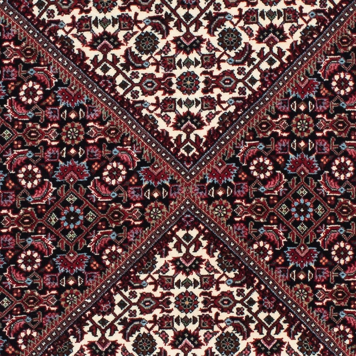 Tapis de couloir Tapis persan - Bidjar - 218 x 77 cm - bleu foncé