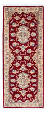Tapis de couloir Tapis persan - Tabriz - Royal - 213 x 83 cm - rouge foncé