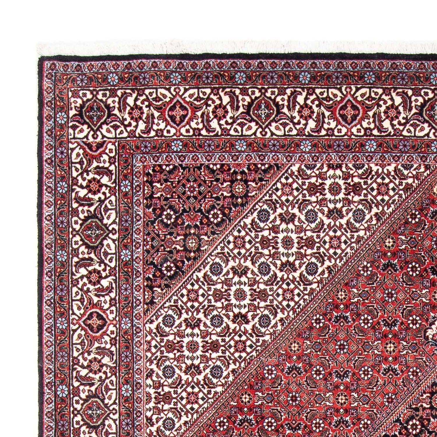 Tapis persan - Bidjar - 253 x 174 cm - rouge clair