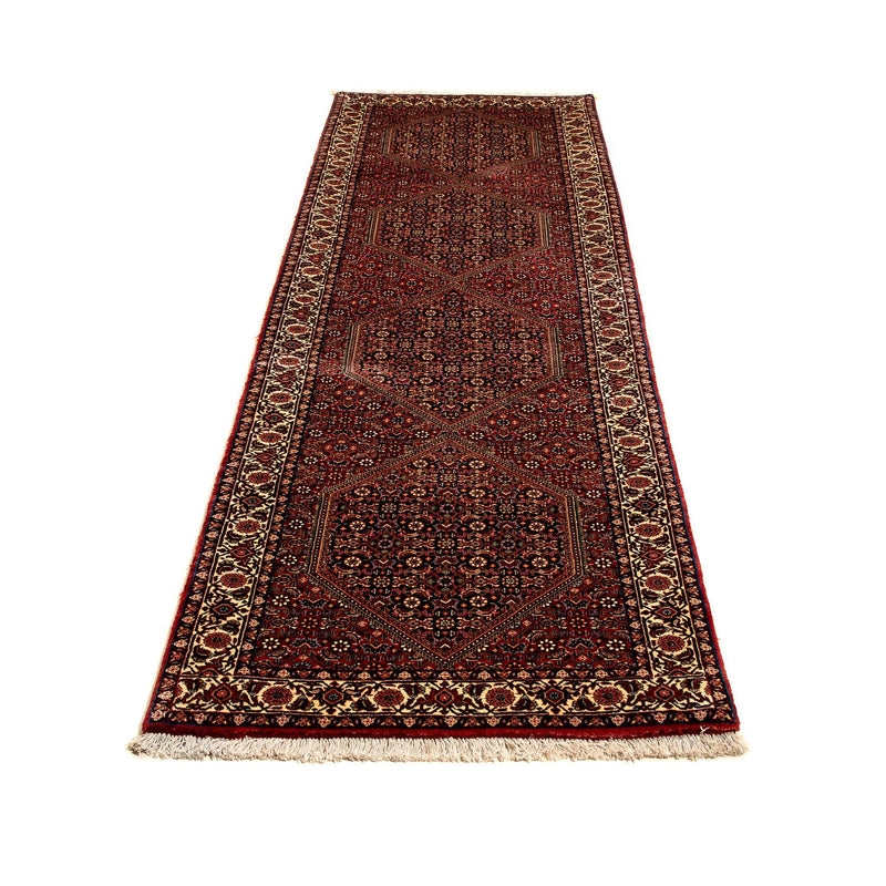 Tapis de couloir Tapis persan - Bidjar - 292 x 84 cm - rouge foncé