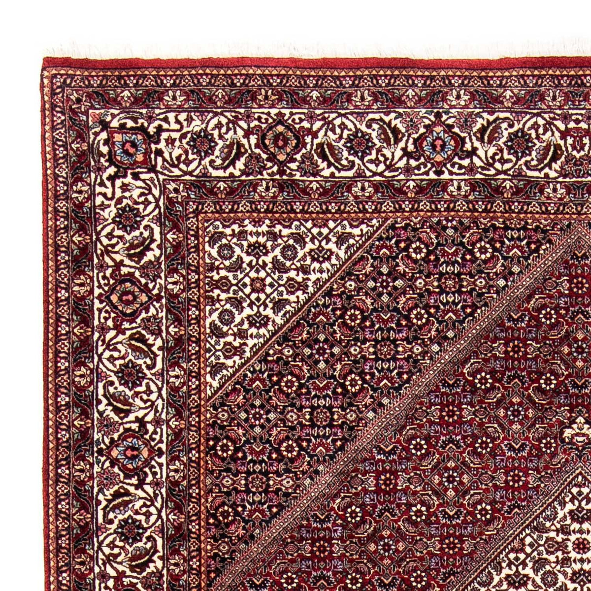 Tapis persan - Bidjar - 238 x 171 cm - rouge foncé