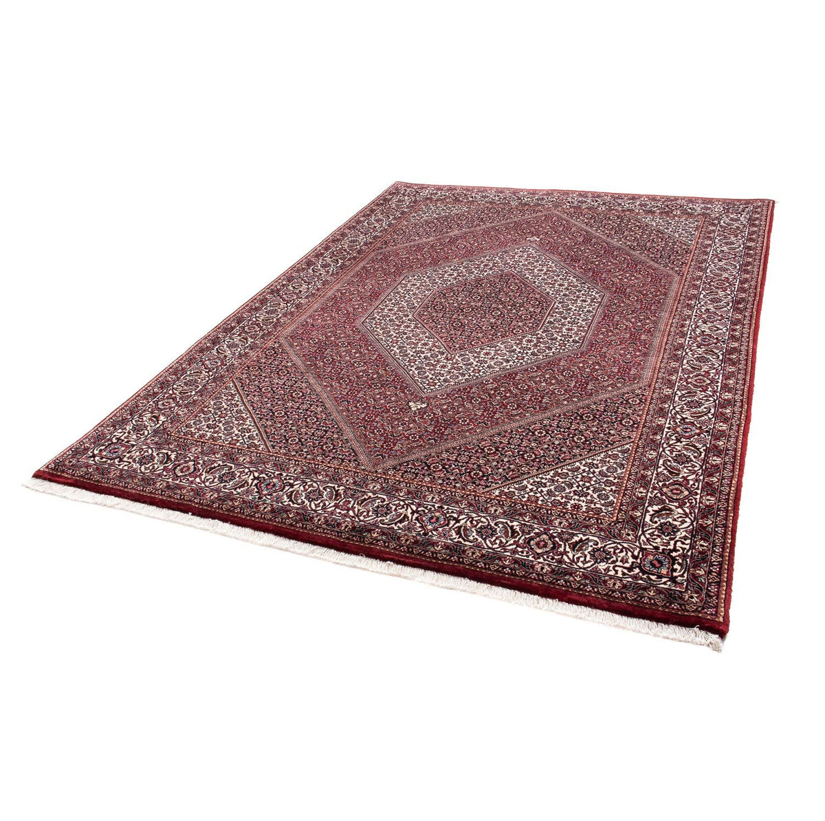 Tapis persan - Bidjar - 238 x 171 cm - rouge foncé
