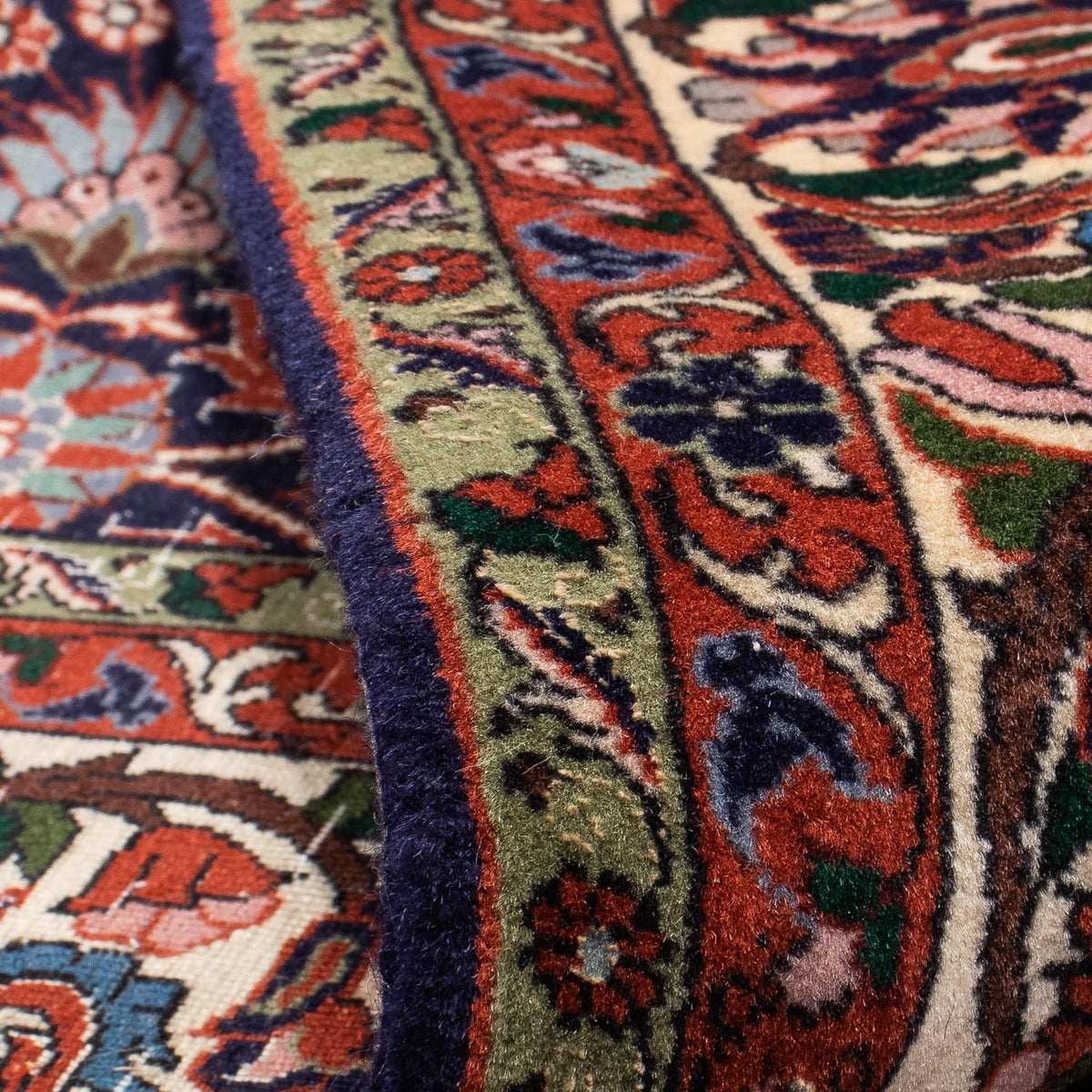 Tapis persan - Bidjar - 247 x 169 cm - bleu foncé